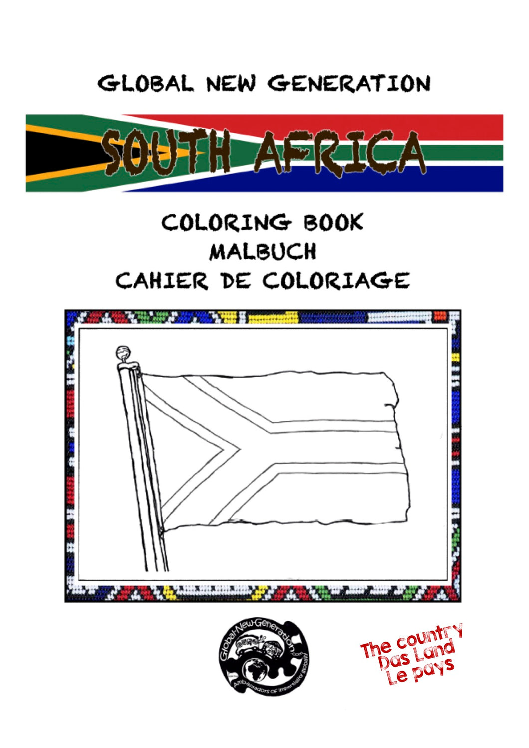 Livre de coloriage Afrique du Sud, le pays